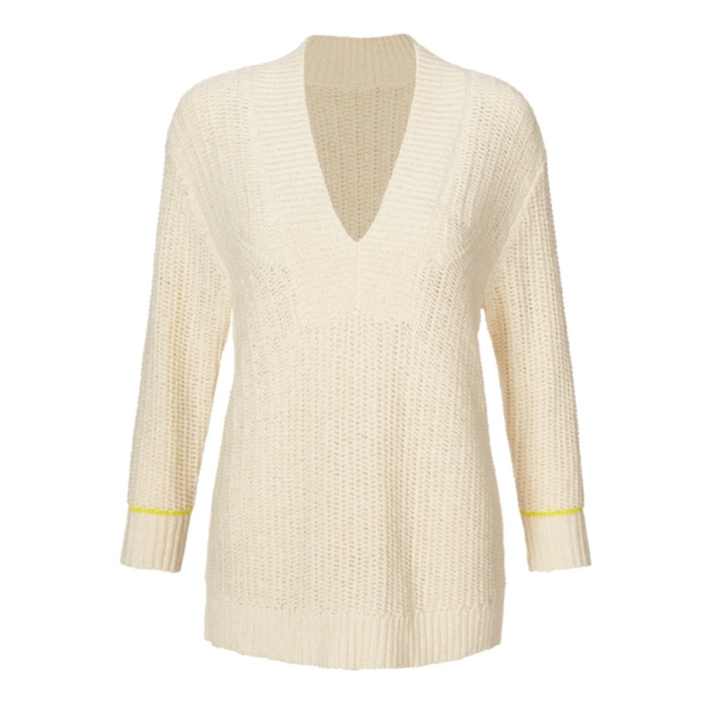 Cabi Croquet sweater like new worn one time Elegant Cream V-Neck Sweater